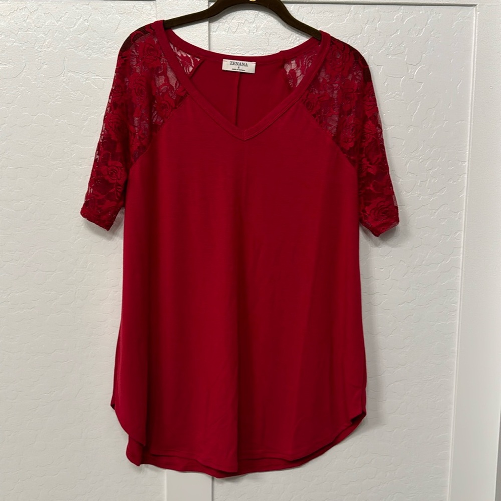Lace sleeve blouse